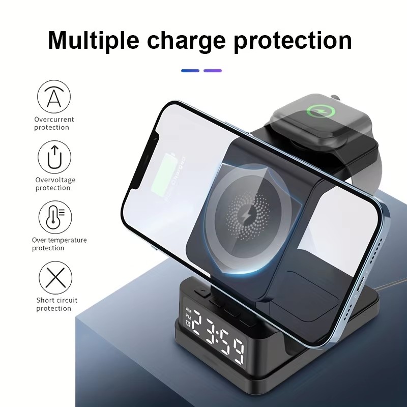 Smartwatch X12 - 4'ü 1 Arada Manyetik Kablosuz Şarj