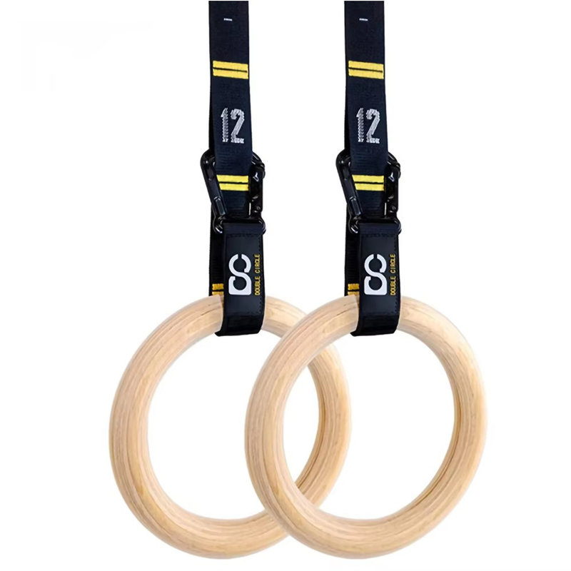 Rugged Sport Strap - 32 mm Ahşap Jimnastik Halkaları, Geliştirilmiş